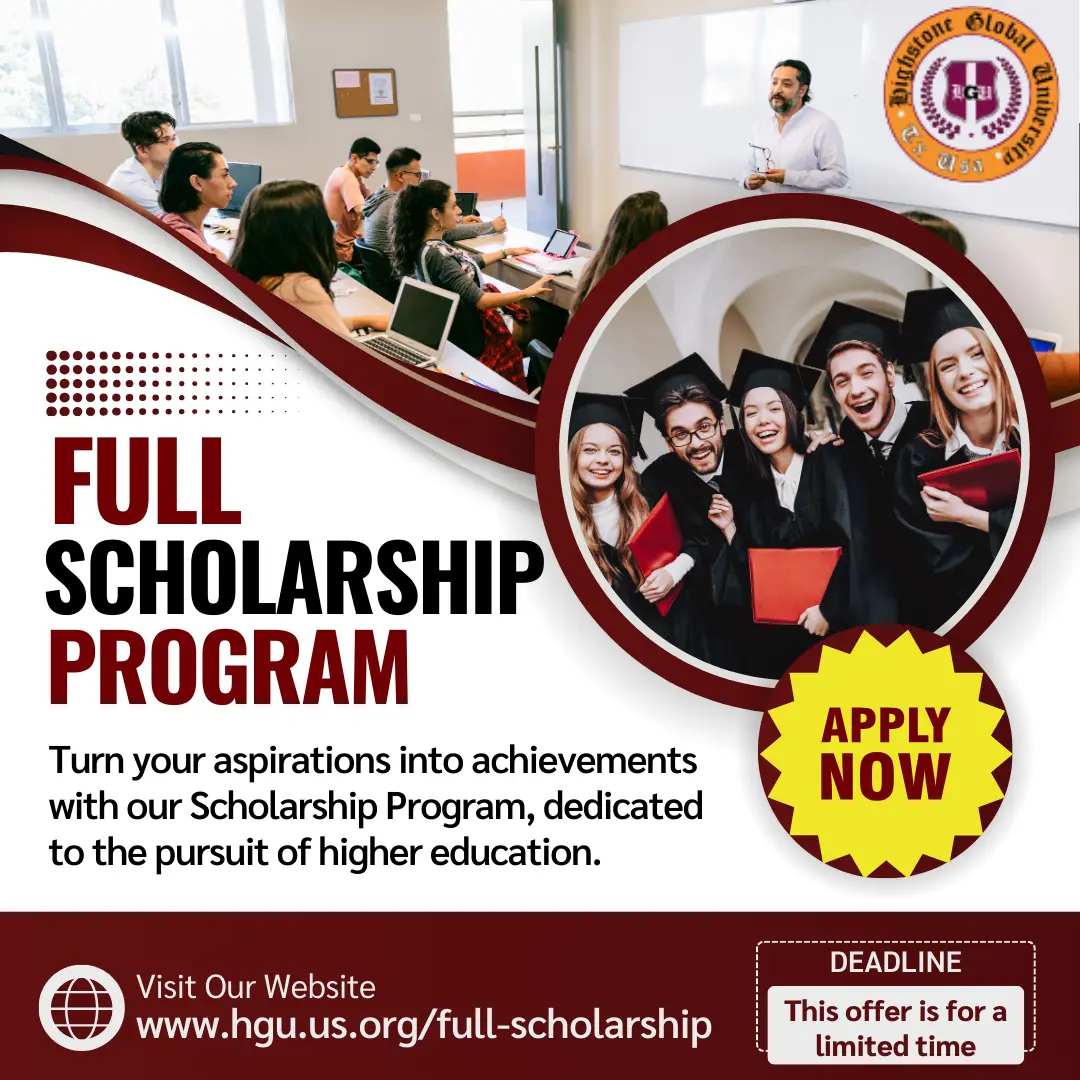  100% Scholarship at Highstone Global University, Texas, US