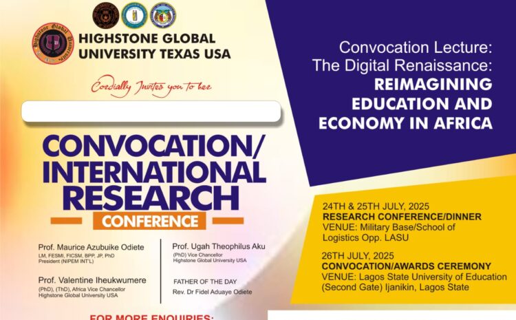 Join Us for the Highstone Global University Texas USA International Research Conference!