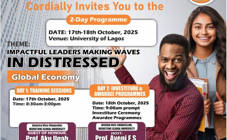  Highstone Global University 2025 Leadership Summit: Building Impactful Leaders in a Distressed Global Economy